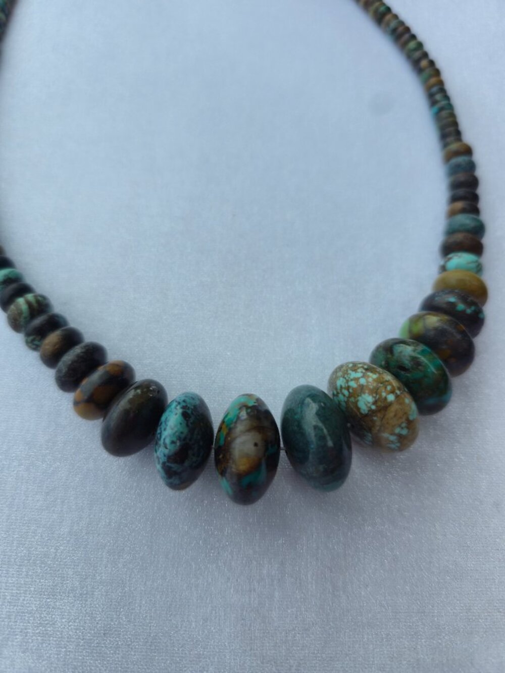 DTR Jay King 925 Vintage Desert Rose Azure Peaks Turquoise Necklace - Picture 2 of 8